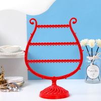 创意饰品架耳环耳钉收纳架首饰展示架项链手链挂架首饰挂架 酒杯型大红