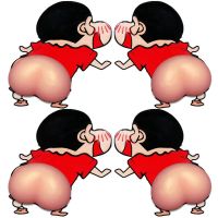 汽车车门防撞条卡通随意贴防刮蹭擦保护贴卡通门边后视镜车贴 (小新)4个装