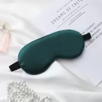 真丝眼罩女睡眠遮光透气眼罩男助眠学生冰敷热敷缓解眼疲劳眼睛罩 [遮光绿]柔软亲肤遮光