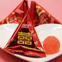 汇福园真情凝胶三角包软糖橡皮糖结婚庆喜糖果散装500克约46包
