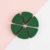 PINMUJIQNG三角粉扑果冻奶酪海绵干湿两用美妆蛋不吃粉不掉渣粉扑 抹茶色 花瓣粉扑1个