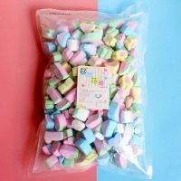 卡通棉花糖可爱造型彩色软糖果商用混合造型独立包装烘焙装饰串串 [500克]彩色混合棉花糖