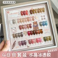 冰透玉脂指甲油胶2021年新款流行新色美甲店专用小套系甲油胶套装 48色整套购买-联系客服 6ml