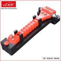 多功能汽车安全锤逃生锤应急一秒破窗神器公交车大巴车消防救生锤 普通款二合一带支架[红色]