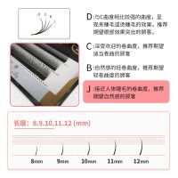 三叶草嫁接睫毛0.03自然美睫3D仙朵超柔软水貂毛仙女朵毛自动开花 三排经典装[0.03三叶草] B翘度-长8mm[自然