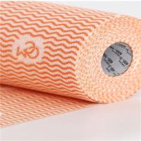 咔咔玛洗碗布不沾油懒人抹布厨房无纺布干湿两用75条无纺布 橘色3卷共75条