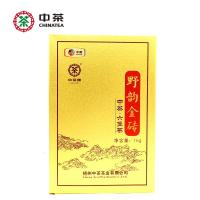 中茶 梧州六堡茶黑茶 2015年野韵金砖二年陈化四级砖茶1kg/盒