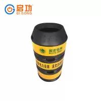 启功电杆防撞警示桶反光膜铁路防撞墩滚塑吹塑交通警示桶电线杆路灯保护桶警示墩一个
