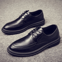 男鞋冬季加绒保暖棉鞋韩版潮流休闲鞋软底英伦百搭商务皮鞋男真皮