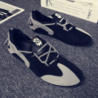 男鞋秋季透气2021新款韩版一脚蹬男士休闲帆布鞋懒人豆豆鞋男潮流