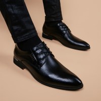 皮鞋男商务正装真皮男鞋秋季2021年新款潮英伦透气增高男士休闲鞋