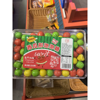 花颜彩色西瓜形泡泡糖220g