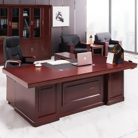 暖图家具 老板桌总裁桌简约现代大班台主管桌经理办公桌油漆办公室桌椅组合NT-93BT型