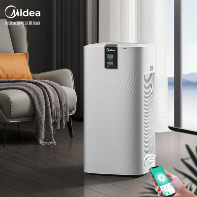 美的(Midea)空气净化器 家用除甲醛净化器 除雾霾除菌净化器极地白除甲醛低耗材 空气净化器KJ800G-H Pro