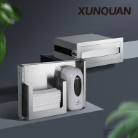 擦手架纸盒 暗装嵌入镜式擦纸巾箱抽纸盒304不锈钢手纸箱