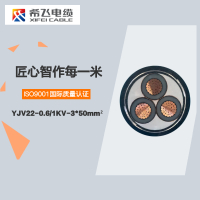 希飞牌 YJV22-0.6/1KV-3*50mm² 铜芯低压铠装电缆 联系客服 定制商品