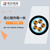 希飞牌 ZR-YJV-0.6/1KV-5*50mm² 铜芯阻燃低压电缆 元/米 联系客服 定制商品