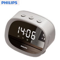 飞利浦 无线蓝牙音箱电子智能Ai闹钟时钟镜面音响 AS2909