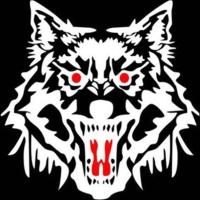 [送礼]狼头防水防晒车贴汽车电动车摩托车划痕遮挡改装贴纸 白色狼头12cm*12cm