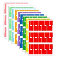 a4不干胶网线标签贴打印纸彩色线缆分类数据电线手写防水机房贴纸 5色各30贴/送笔