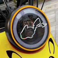 皮卡丘车贴动漫卡通创意个性抖音网红车身三角侧玻璃装饰汽车贴纸 皮卡丘[大灯贴]10cm一只