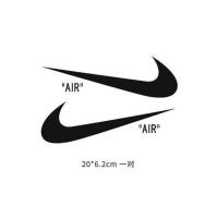 NIKE潮牌耐克大勾车贴创意个性车身拉花遮挡划痕车门汽车改装贴纸 后视镜贴黑色一对