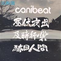 及时行乐昼伏夜出汽车个性潮流装饰贴纸前后挡风玻璃车尾反光车贴 canibeat英文30cm白色
