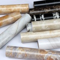 大理石纹墙纸自粘加厚厨房灶台台面桌面防水防油污贴纸 5米耐高温 [加厚超粘款]黄龙玉60厘米宽5米长 大