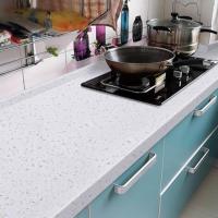 厨房防油台面贴纸 柜灶台用自粘防油污防水防火石英石照台铺纸贴 主图灰白碎石 60厘米宽5米长