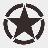 2019款兄弟连车贴汽车贴纸拉花车身划痕个性改装贴SUV两厢车通用 五角星50*50CM(默认黑色)