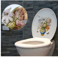 创意卫生间马桶盖装饰防水花朵贴纸个性浴室玻璃厕所坐便器墙贴画 A款