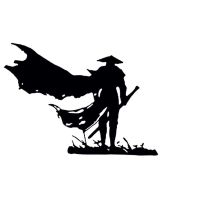 疾风剑豪剑侠车贴汽车外观车身个性贴纸江湖故人遮挡划痕装饰贴 黑色左边单张 25乘18cm