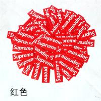 多款可选潮牌行李箱手机笔记本电脑吉他涂鸦贴纸创意装饰划痕车贴 50张红色supreme