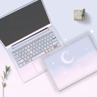 简约笔记本电脑贴膜联想小新2021贴纸air14炫彩贴膜pro115保护壳 淡紫色天空[TG-352] A面[电脑上盖面