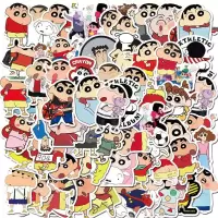 可爱卡通蜡笔小新贴纸动画海绵宝宝贴画手机电脑平板水杯装饰防水 50张蜡笔小新