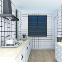 加厚卫生间地板贴纸厨房防油贴防水自粘壁纸浴室防滑瓷砖地面耐磨 白色方格 1米*60CM