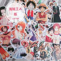 海贼王路飞艾斯索隆帅气贴纸卡通潮牌涂鸦手账防水装饰手机贴画 海贼王A款(60枚已裁剪好)