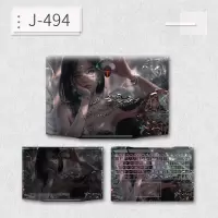 笔记本电脑贴纸雷神新911保护膜PRO全套Air星战3代外壳膜15.6英寸 J-494 A+C两面