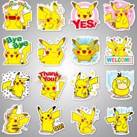 80张皮卡丘行李箱贴纸潮牌可爱卡通不重复防水笔记本贴纸旅行箱贴 W-361 皮卡丘 80张