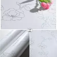 家具翻新贴纸橱柜翻新贴自粘防水防油橱柜冰箱贴纸衣柜旧家具翻新 白色镭射 60厘米宽*1米长