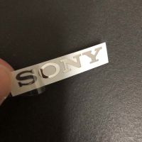 sony索尼logo金属贴手机音箱音响耳机笔记本电脑主机汽车中控贴纸 1.5x0.27cm 拍一发二