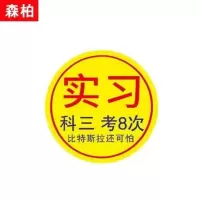 实习科三考8次比特斯拉还可怕文字车贴搞笑创意个性定制汽车贴纸 还可怕 18*18cm