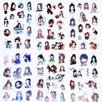 手账本贴纸胶带怦然心动防水人物贴画装饰动漫全套二次元漫画手账 魔道祖师Q版 一包6张 1包