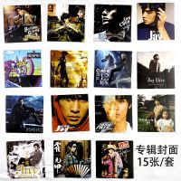 自制30张周杰伦贴纸JAY同款手机笔记本iPad行李箱装饰小贴画防水 15张杰伦专辑贴纸[方形7*7cm]