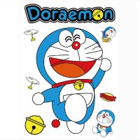 哆啦A梦机器猫贴画防水行李箱拉杆箱电脑贴纸个性笔记本滑板定做 A4机器猫-大张