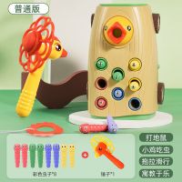宝宝益智早教多功能男女孩小孩啄木鸟玩具捉虫儿童智力动脑1一2岁 [基础款]8虫子+软胶抓虫棒