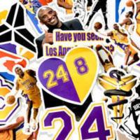 NBA球星科比黑曼巴24号篮球贴纸行李箱手机壳电脑笔记本贴画防水 NBA球星科比黑曼巴24号篮球贴纸行李箱手机壳电脑笔记