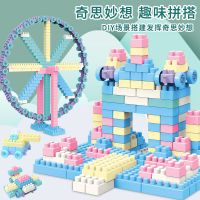 儿童大颗粒积木拼装3岁宝宝2大号塑料6男孩拼图4益智智力动脑玩具 100颗卡其色袋装