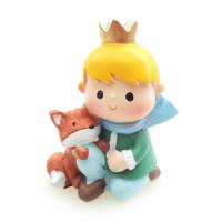 树脂小王子儿童生日蛋糕装饰摆件配件 皇冠男孩车载公仔 烘焙用品 驯养关系