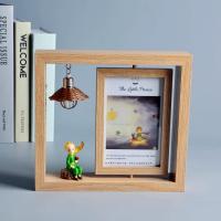 小王子周边摆件旋转相框创意6寸北欧风格ins风摆台生日礼物简约女 小王子树桩款相框 6寸
